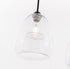 Elegant Lighting Kason 3 light in Black and Clear glass pendant Model: LD5032D36BK