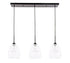 Elegant Lighting Kason 3 light in Black and Clear glass pendant Model: LD5032D36BK
