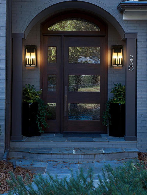Elegant Lighting Kaysen 11 inch Outdoor Wall Sconce in Black Model: OD501W21BK