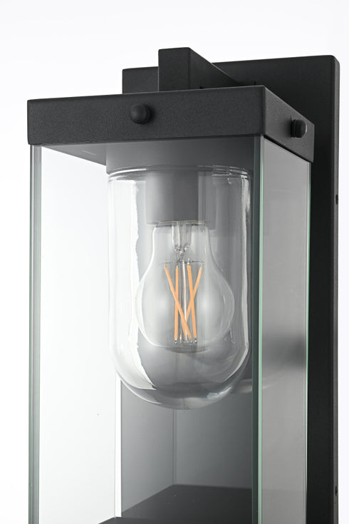 Elegant Lighting Keaton 1 Light Wall Sconce W5.9 Inch E7.6 Inch H15.4 Inch in Black Model: OD409W15BK