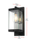 Elegant Lighting Keaton 1 Light Wall Sconce W5.9 Inch E7.6 Inch H15.4 Inch in Black Model: OD409W15BK