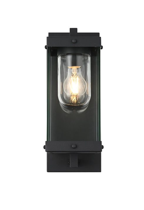 Elegant Lighting Keaton 1 Light Wall Sconce W5.9 Inch E7.6 Inch H15.4 Inch in Black Model: OD409W15BK