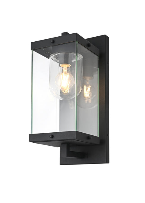 Elegant Lighting Keaton 1 Light Wall Sconce W6.9 Inch E8.5 Inch H17.3 Inch in Black Model: OD409W17BK