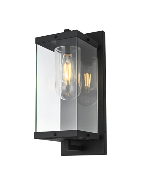 Elegant Lighting Keaton 1 Light Wall Sconce W7.9 Inch E9.5 Inch H20.5 Inch in Black Model: OD409W21BK