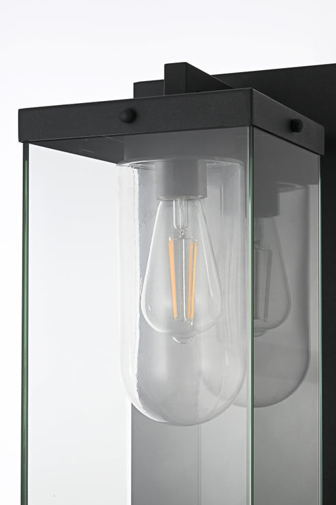 Elegant Lighting Keaton 1 Light Wall Sconce W7.9 Inch E9.5 Inch H20.5 Inch in Black Model: OD409W21BK