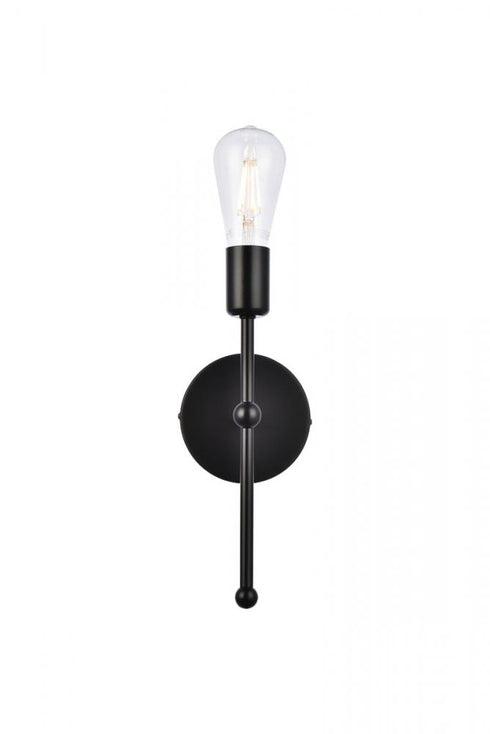 Elegant Lighting Keely 1 light black wall sconce Model: LD2356BK