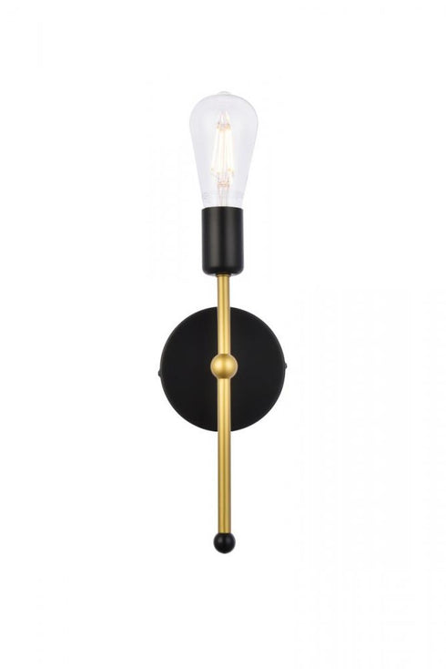 Elegant Lighting Keely 1 light black wall sconce Model: LD2356BK