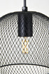 Elegant Lighting Keller 1 Light in Black Pendant Model: LD2248BK