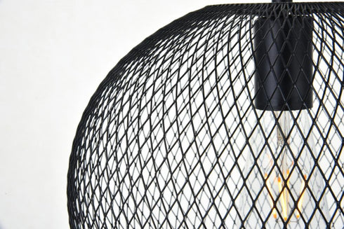 Elegant Lighting Keller 1 Light in Black Pendant Model: LD2250BK
