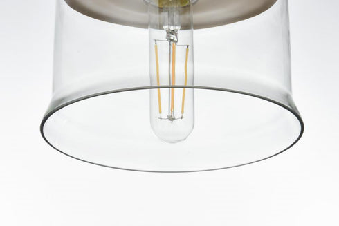 Elegant Lighting Kenna 6.5 inch Pendant Clear Shade in Satin Gold in Satin Gold and Clear Finish Model: LD2253SG