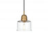 Elegant Lighting Kenna 6.5 inch Pendant Clear Shade in Satin Gold in Satin Gold and Clear Finish Model: LD2253SG