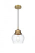 Elegant Lighting Kenna 8 inch Pendant Clear Shade in Satin Gold in Satin Gold and Clear Finish Model: LD2252SG