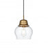 Elegant Lighting Kenna 8 inch Pendant Clear Shade in Satin Gold in Satin Gold and Clear Finish Model: LD2252SG