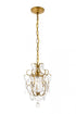 Elegant Lighting Kirin 1 Light brass Pendant Model: LD5017D11BR