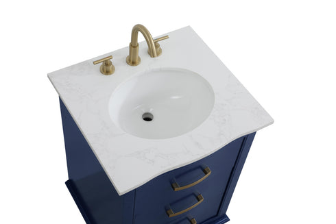 Elegant Lighting Knox Vanity Cabinet 24 Inch W x 22 Inch D x 34 Inch H blue Model: VF10224BL