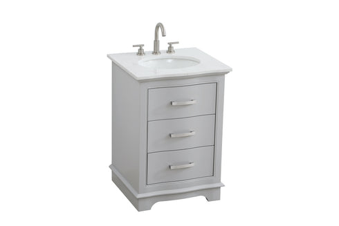 Elegant Lighting Knox Vanity Cabinet 24 Inch W x 22 Inch D x 34 Inch H grey Model: VF10224GR