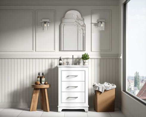 Elegant Lighting Knox Vanity Cabinet 24 Inch W x 22 Inch D x 34 Inch H white Model: VF10224WH