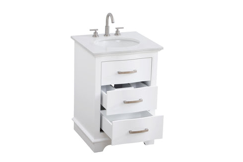 Elegant Lighting Knox Vanity Cabinet 24 Inch W x 22 Inch D x 34 Inch H white Model: VF10224WH