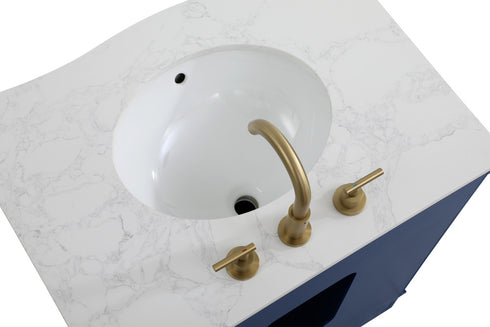 Elegant Lighting Knox Vanity Cabinet 30 Inch W x 22 Inch D x 34 Inch H blue Model: VF10230BL