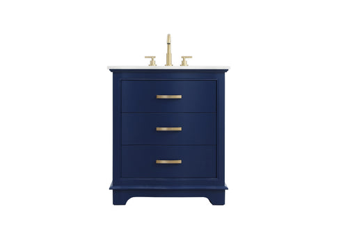 Elegant Lighting Knox Vanity Cabinet 30 Inch W x 22 Inch D x 34 Inch H blue Model: VF10230BL