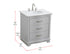 Elegant Lighting Knox Vanity Cabinet 30 Inch W x 22 Inch D x 34 Inch H grey Model: VF10230GR