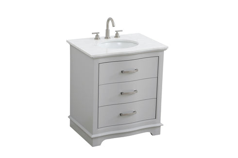Elegant Lighting Knox Vanity Cabinet 30 Inch W x 22 Inch D x 34 Inch H grey Model: VF10230GR