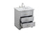Elegant Lighting Knox Vanity Cabinet 30 Inch W x 22 Inch D x 34 Inch H grey Model: VF10230GR