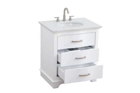 Elegant Lighting Knox Vanity Cabinet 30 Inch W x 22 Inch D x 34 Inch H white Model: VF10230WH