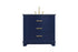 Elegant Lighting Knox Vanity Cabinet 36 Inch W x 22 Inch D x 34 Inch H blue Model: VF10236BL