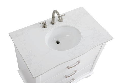 Elegant Lighting Knox Vanity Cabinet 36 Inch W x 22 Inch D x 34 Inch H white Model: VF10236WH