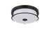 Elegant Lighting Kolson 1 Light Flush Mount D12 Inch H4 Inch LED 18 Watt 3CCT in Black Model: LD304F12BK