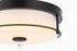 Elegant Lighting Kolson 1 Light Flush Mount D12 Inch H4 Inch LED 18 Watt 3CCT in Black Model: LD304F12BK