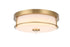 Elegant Lighting Kolson 1 Light Flush Mount D12 Inch H4 Inch LED 18 Watt 3CCT in Satin Gold Model: LD304F12SG