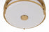 Elegant Lighting Kolson 1 Light Flush Mount D12 Inch H4 Inch LED 18 Watt 3CCT in Satin Gold Model: LD304F12SG