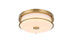 Elegant Lighting Kolson 1 Light Flush Mount D12 Inch H4 Inch LED 18 Watt 3CCT in Satin Gold Model: LD304F12SG