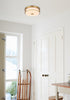 Elegant Lighting Kolson 1 Light Flush Mount D12 Inch H4 Inch LED 18 Watt 3CCT in Satin Gold Model: LD304F12SG
