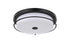 Elegant Lighting Kolson 1 Light Flush Mount D16 Inch H4 Inch LED 24 Watt 3CCT in Black Model: LD304F16BK