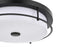 Elegant Lighting Kolson 1 Light Flush Mount D16 Inch H4 Inch LED 24 Watt 3CCT in Black Model: LD304F16BK