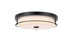 Elegant Lighting Kolson 1 Light Flush Mount D16 Inch H4 Inch LED 24 Watt 3CCT in Black Model: LD304F16BK