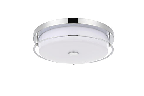 Elegant Lighting Kolson 1 Light Flush Mount D16 Inch H4 Inch LED 24 Watt 3CCT in Chrome Model: LD304F16C