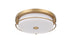 Elegant Lighting Kolson 1 Light Flush Mount D16 Inch H4 Inch LED 24 Watt 3CCT in Satin Gold Model: LD304F16SG
