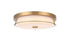 Elegant Lighting Kolson 1 Light Flush Mount D16 Inch H4 Inch LED 24 Watt 3CCT in Satin Gold Model: LD304F16SG