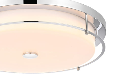 Elegant Lighting Kolson 1 Light Flush Mount D20 Inch H4 Inch LED 24 Watt 3CCT in Chrome Model: LD304F20C