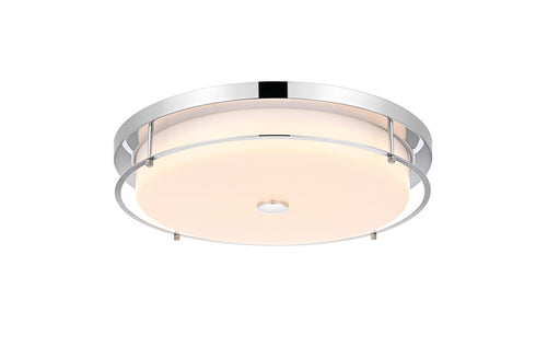 Elegant Lighting Kolson 1 Light Flush Mount D20 Inch H4 Inch LED 24 Watt 3CCT in Chrome Model: LD304F20C