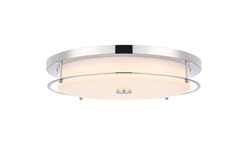 Elegant Lighting Kolson 1 Light Flush Mount D20 Inch H4 Inch LED 24 Watt 3CCT in Chrome Model: LD304F20C