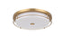 Elegant Lighting Kolson 1 Light Flush Mount D20 Inch H4 Inch LED 24 Watt 3CCT in Satin Gold Model: LD304F20SG