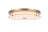 Elegant Lighting Kolson 1 Light Flush Mount D20 Inch H4 Inch LED 24 Watt 3CCT in Satin Gold Model: LD304F20SG