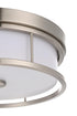 Elegant Lighting Kolson Flush Mount D12 Inch H4 Inch LED 18 Watt 3CCT in Polished Nickel Model: LD305F12PN