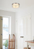 Elegant Lighting Kolson Flush Mount D12 Inch H4 Inch LED 18 Watt 3CCT in Polished Nickel Model: LD305F12PN