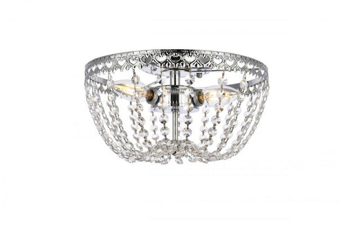 Elegant Lighting Kylie 3 Light Flush Mount Model: 1112F12BK